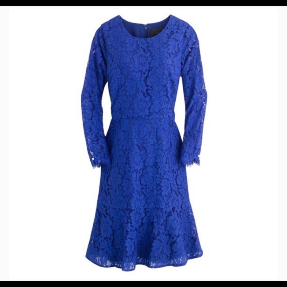J.CREW Long Sleeve Dress in Floral Lace